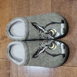 LLBean Daybreak Owl Scuff Slippers. EUC